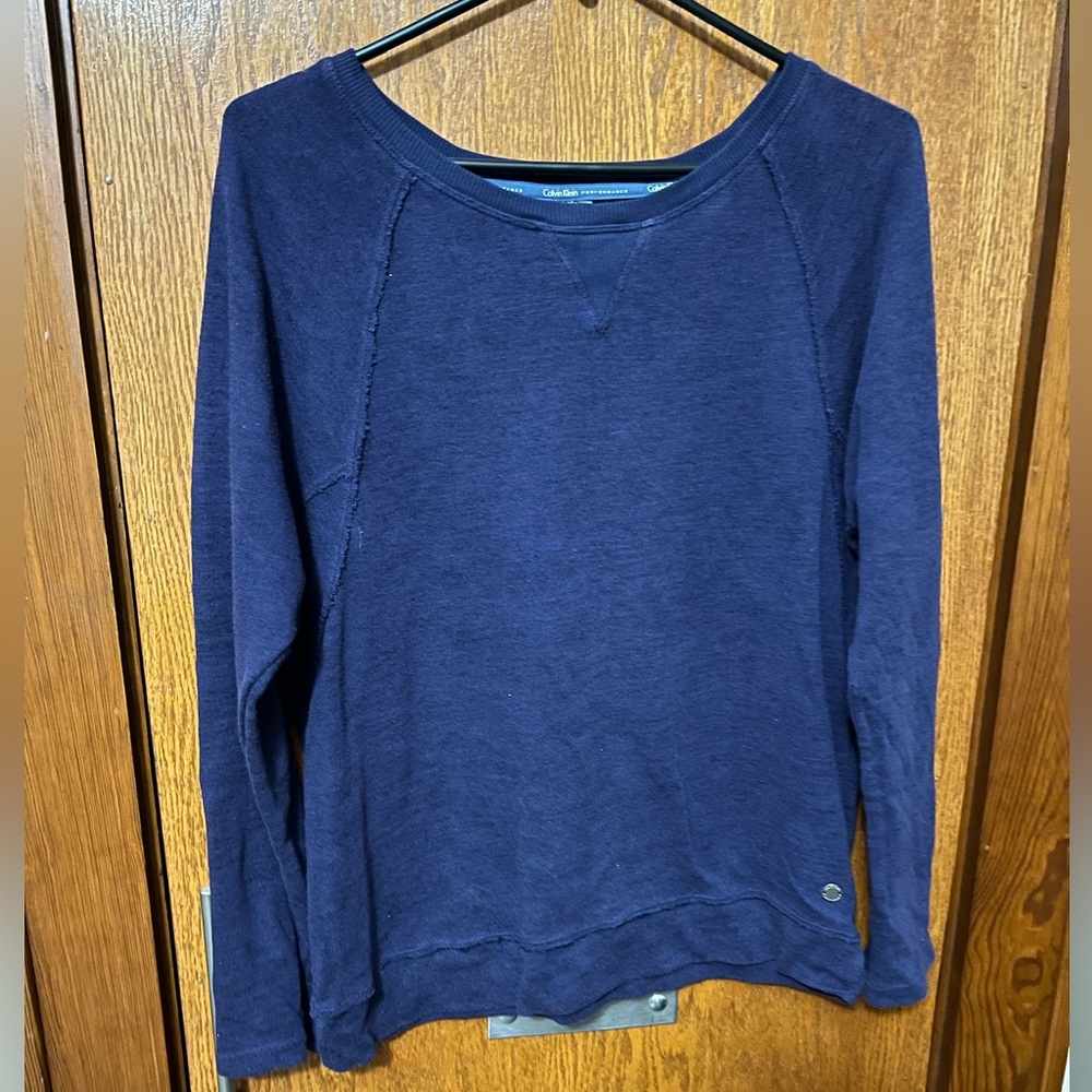 Calvin Klein Blue Performance Knit Top